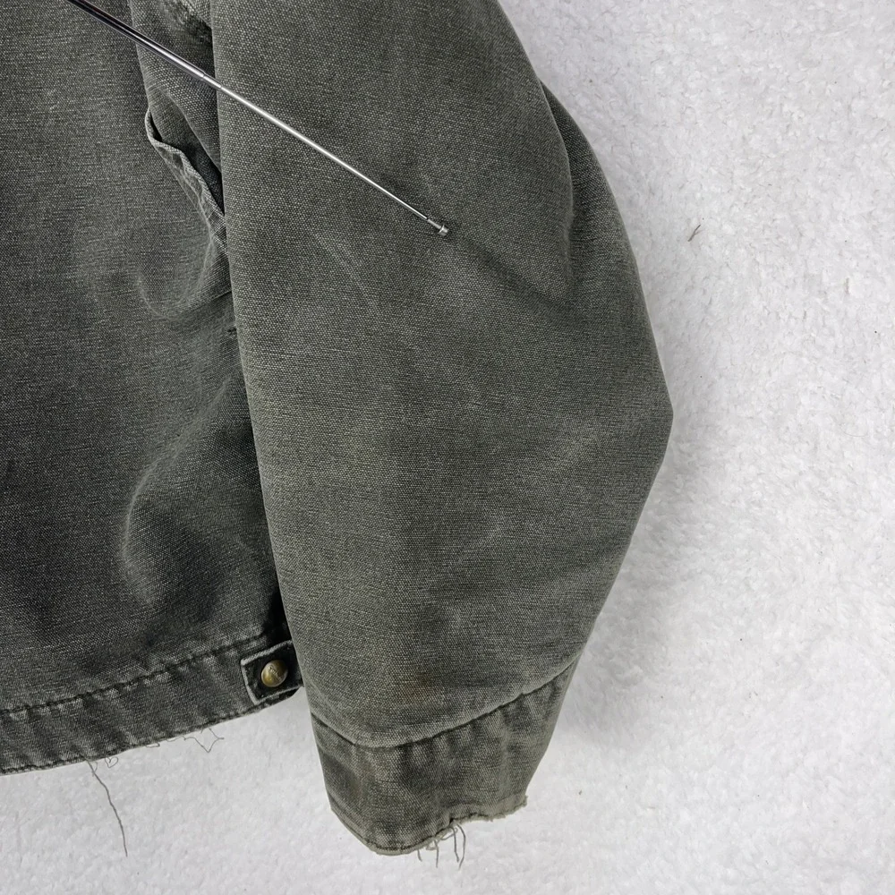 Carhartt Detroit Jacket Blanket Lined Mens XL J97 MOS Moss Green‎ Thrashing